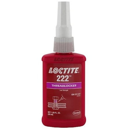 Henkel Anaerobic Threadlocker, Small Screw, Bottle, 50 Ml 222 PURPLE 50ML IDH 231127